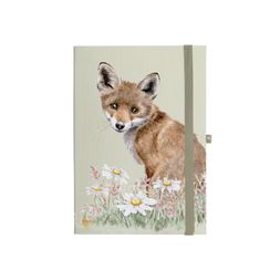 Luxusní zápisník Wrendale Designs "The Waiting Game", A5, 100 l., linkovaný - Liška