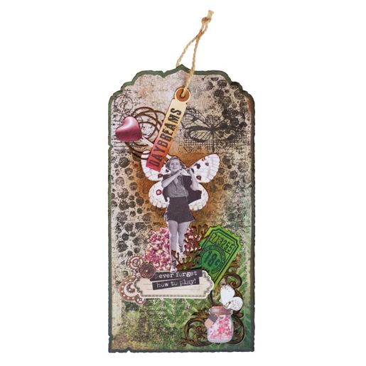 Blok s papírovými výseky Studio Light "Grunge", A5, 20 l. - Rozkvetlé retro