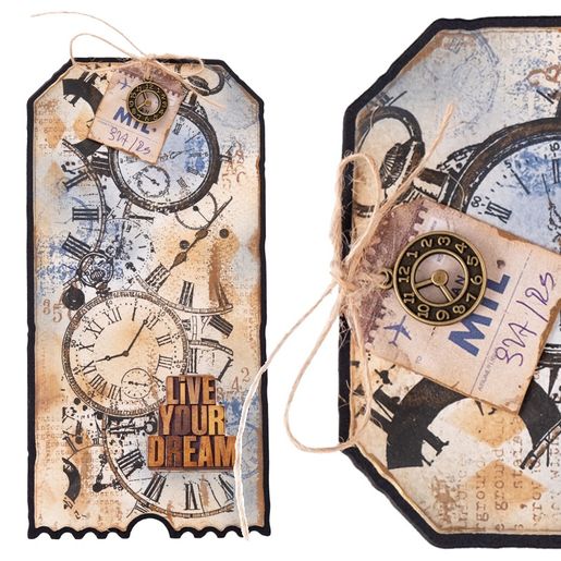 Kovové přívěsky Studio Light, 10 ks - Zlatý vintage