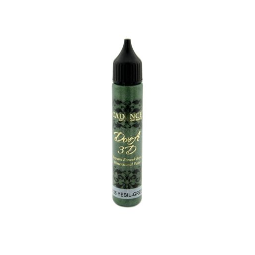 Metalická kontura a 3D barva, green, zelená, 25 ml