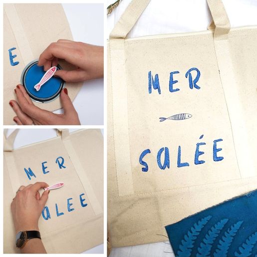 Razítka na textil Aladine Stampo Textile, 13 ks - Marina