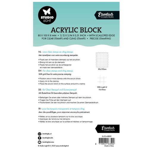 Akrylový blok Studio Light - 8x10 cm