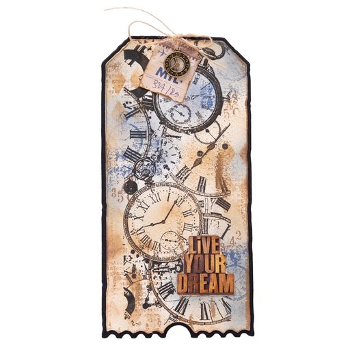 Blok s papírovými výseky Studio Light "Grunge", A5, 20 l. - Zpátky do minulosti