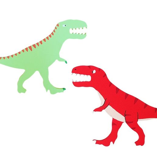 Dřevěný výřez k dekoraci Gomille, 17x12 cm - Dinosaurus T-Rex