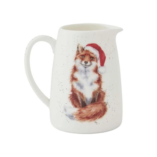 Vánoční porcelánový džbán na květiny Wrendale Designs "Festive Fox" - Liška