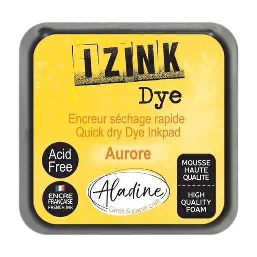 Razítkovací polštářek Aladine Izink Dye - aurore, žlutý