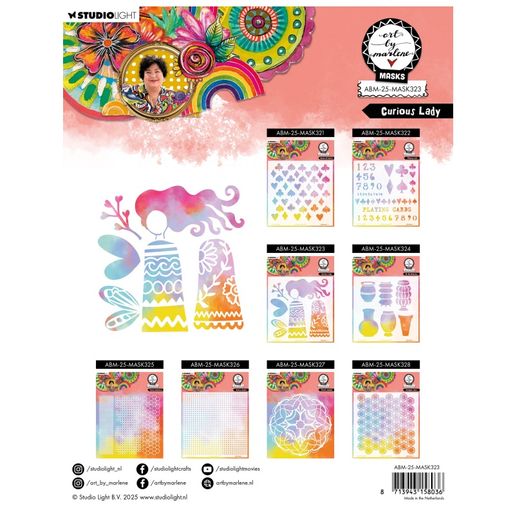 Šablona Studio Light "25", 20,3x20,3 cm - Kuriózní paní