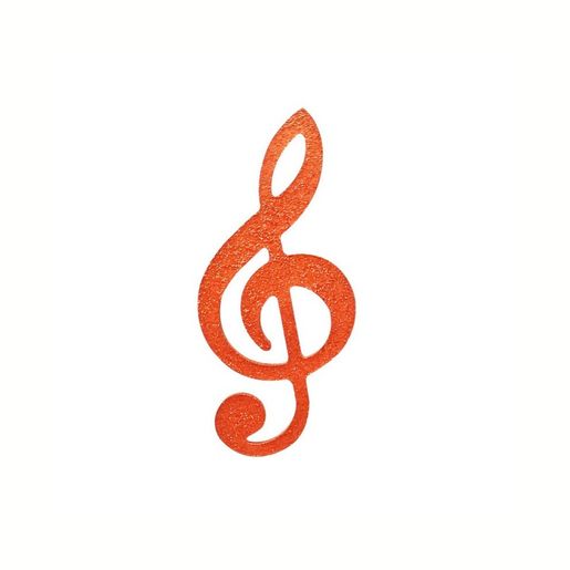 Dřevěný výřez k dekoraci Gomille, 7x16 cm - Houslový klíč, malý