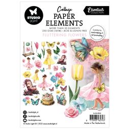Papírové výseky Studio Light "Fluttering Flowers", 35 ks - Květy a motýli