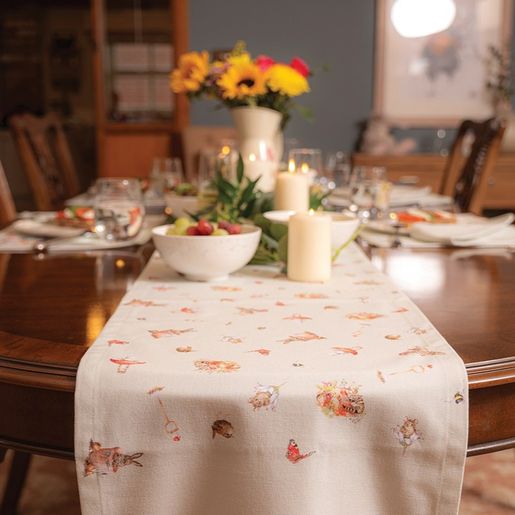 Běhoun na stůl Wrendale Designs "Garden Friends" - Zahradní zvířátka