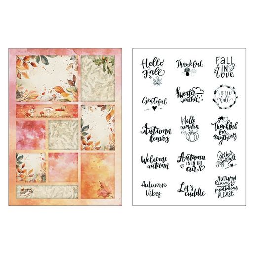 Kreativní blok Studio Light Mixed Paper Pad, A5, 42 l. - Lesní podzim