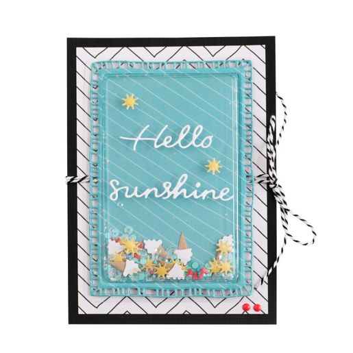 Plastová krytka na výrobu chrastidla Studio Light, 10,5x6,5 cm, 10 ks - Obdélník