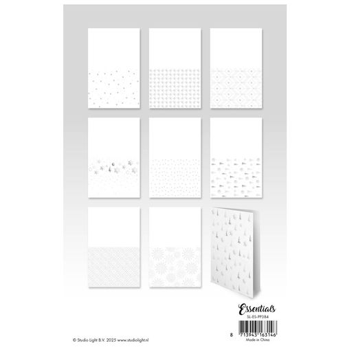 Základy na vánoční přání Studio Light, A6, 24 l. - Stříbrné vzory