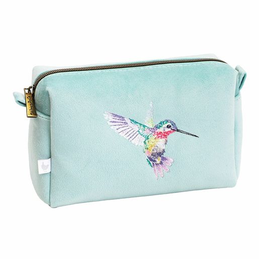 Vyšívaná kosmetická taštička Wrendale Designs "Wisteria Wishes" - Kolibřík