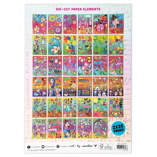 Blok s papírovými výseky Studio Light "25", A4, 70 l. - Extra velké