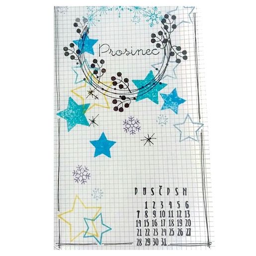 Diářová razítka Aladine Stampo Bullet Journal, 25 ks - Kalendárium
