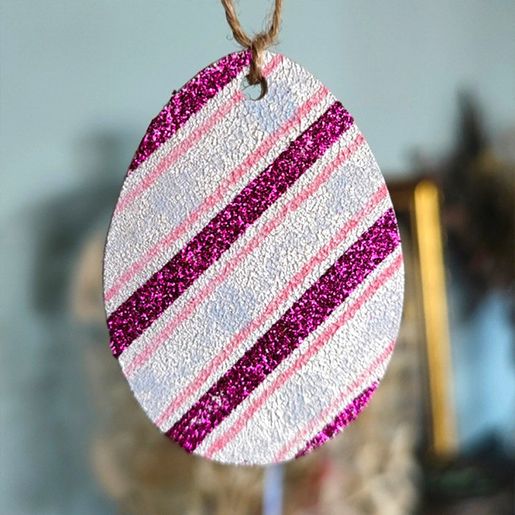 Dřevěný výřez k dekoraci Gomille, závěsný, 4,3x6 cm - Vajíčko, mini