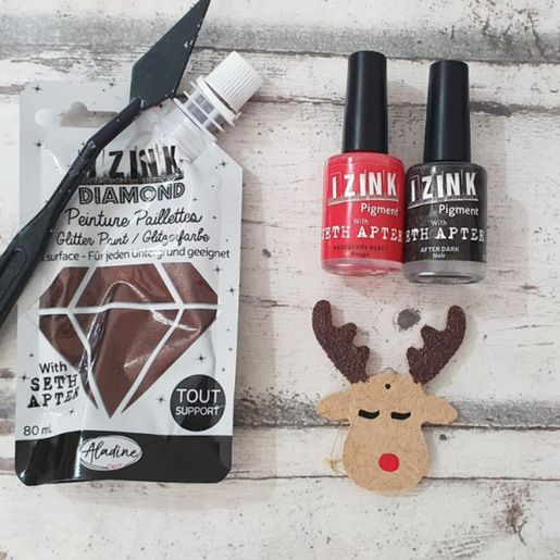 Dřevěný výřez k dekoraci Gomille, závěsný, 6x6 cm - Sob