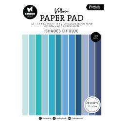 Pergamenové papíry Studio Light, A5, 24 l. - odstíny modré