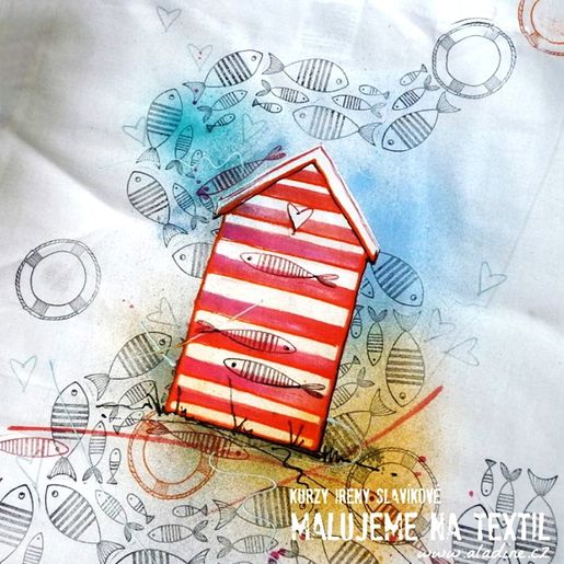 Razítka na textil Aladine Stampo Textile, 13 ks - Marina