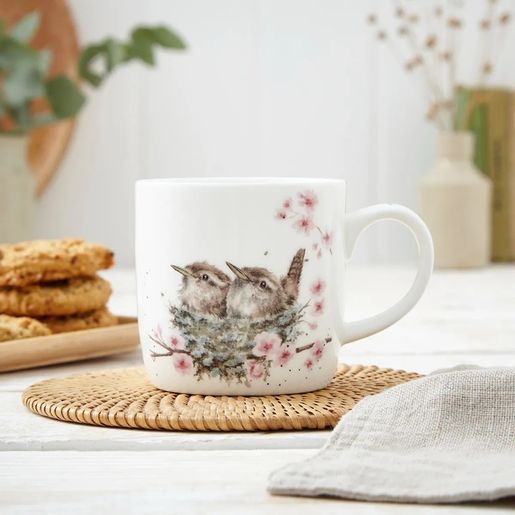 Porcelánový hrnek Wrendale Designs "Feather your Nest", 0,31 l - Střízlíci