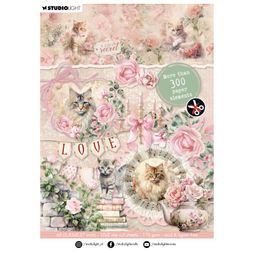 Blok s papírovými výseky Studio Light "A Cat's Secret", A5, 20 l. - Kočičky