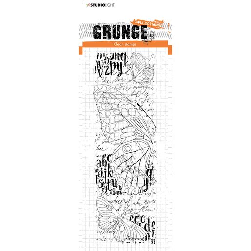 Gelové razítko Studio Light "Grunge", 21x7,4 cm - Motýl