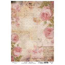 Rýžový papír Cadence - Psaní s růžičkami - VYBERTE VELIKOST