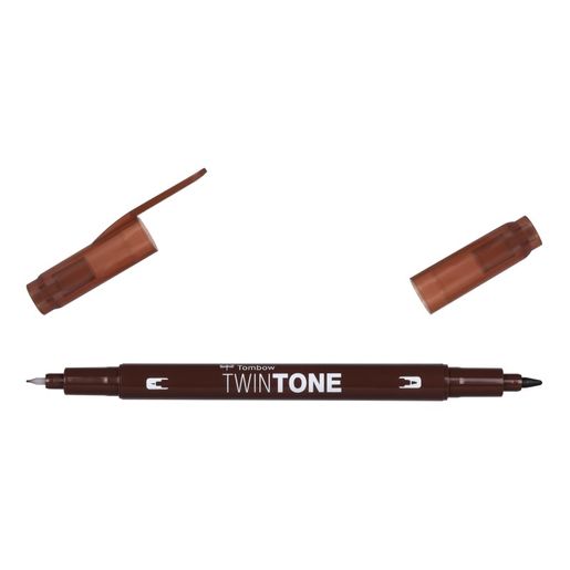 Oboustranný fix Tombow TwinTone - čokoládová hnědá