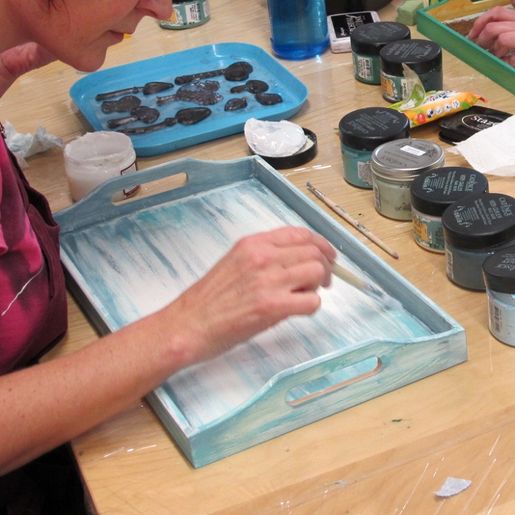 Dřevěný podnos k dotvoření - 42x26x7 cm