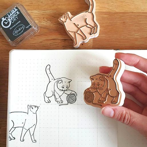 Razítka Aladine Creative Stamp, 16 ks - Kočky