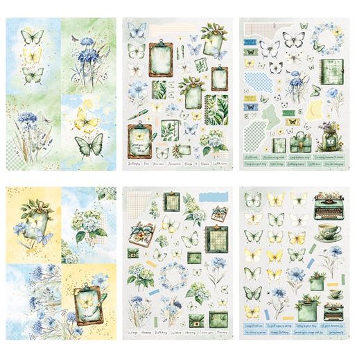 Kreativní blok s výseky Studio Light "Spring Wings", A4, 28 l. - Na křídlech jara