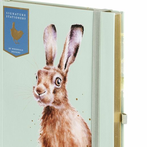 Luxusní zápisník Wrendale Designs "Golden Hour", A5, 100 l., linkovaný - Zajíc