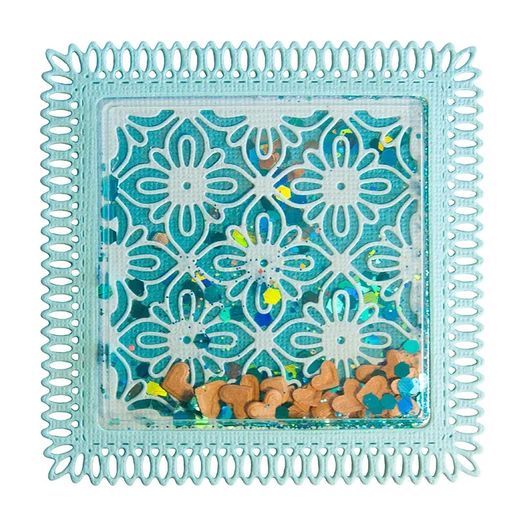 Plastová krytka na výrobu chrastidla Studio Light, 6,5x6,5 cm, 10 ks - Čtverec