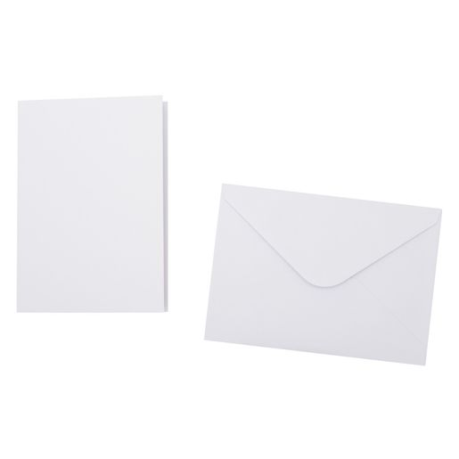 Přání a obálky Studio Light, 5"x7" (12,7x17,8 cm), 10 ks - bílé
