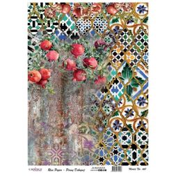 Rýžový papír Cadence - Granátová jablíčka - VYBERTE VELIKOST