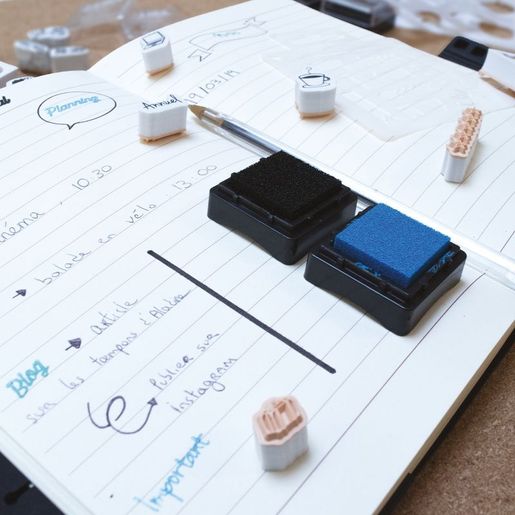 Razítkovací polštářky Aladine Stampo Bullet Journal, 10 ks