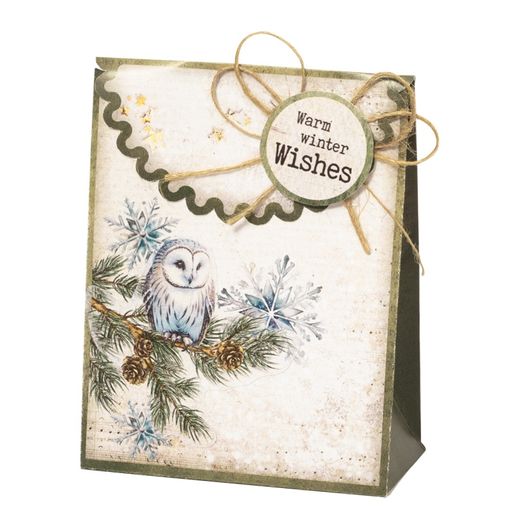DIY Dárkové krabičky Studio Light "Winter Wonderland", A4, 12 l. - Zima se zvířátky