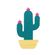 Dřevěný výřez k dekoraci Gomille, 15 cm - Kaktus