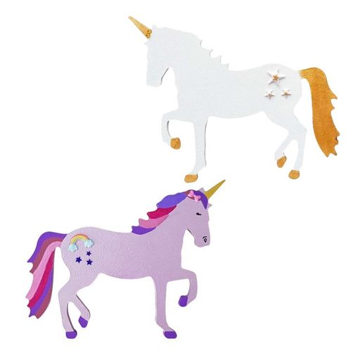 Dřevěný výřez k dekoraci Gomille, 26 cm - Jednorožec, velký