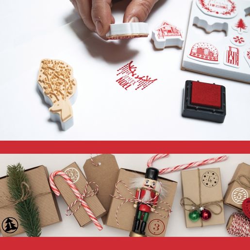 Razítka Aladine Stampo Noël, 24 ks - Adventní kalendář