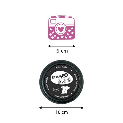 Razítka na textil Aladine Stampo T-Shirt, 8 ks - Párty pro holky