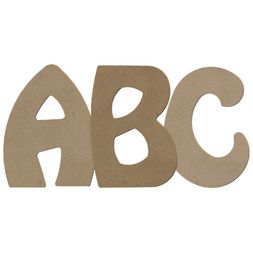 Dřevěný výřez k dekoraci Gomille, 15 cm - Abeceda - VYBERTE PÍSMENO