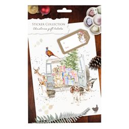 Samolepky Wrendale Designs, 60 ks - Vánoční visačky