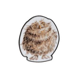 Kovová brož Wrendale Designs "Round Owl" - Sova