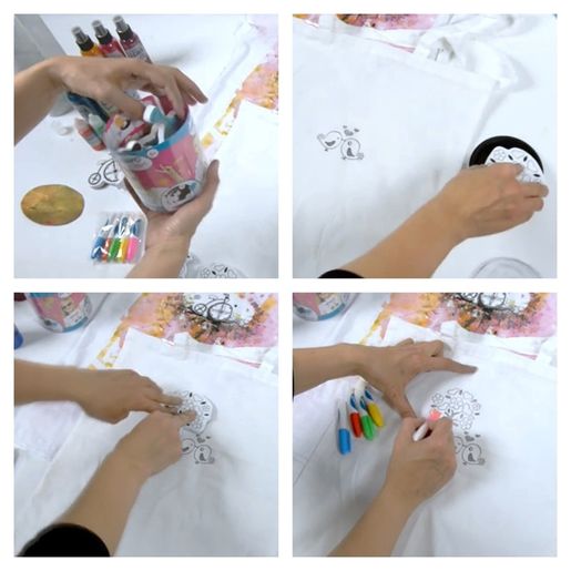 Razítka na textil Aladine Stampo T-Shirt, 8 ks - Muzika