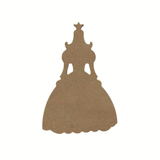 Dřevěný výřez k dekoraci Gomille, 11x16 cm - Princezna