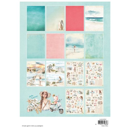 Kreativní blok s výseky Studio Light "Summer Celebration", A4, 28 l. - U moře