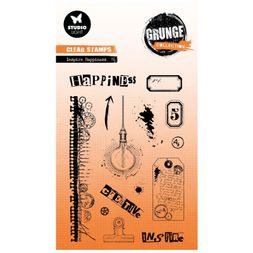 Gelová razítka Studio Light "Grunge", 6 ks - Vintage žárovka