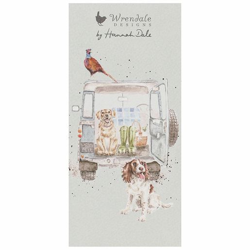 Nákupní seznam s magnetem Wrendale Designs "Paws for a Picnic" - Psi v autě